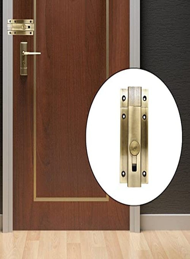 Volo Door Security Latch Lock/Tower Bolt/Chitakni Tower Bolt for, Baby Latch, Home, Bathroom, Kitchen, Office (5 Inch, Antique Brass) - Image 3